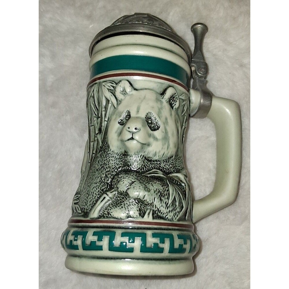 Avon vintage Panda Bear Ceramic Stein Mug Collectible